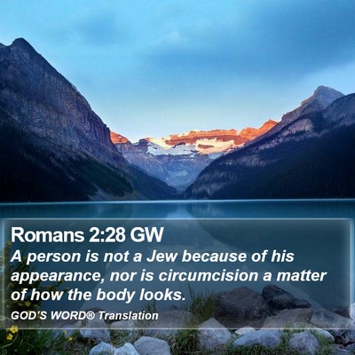 Romans 2:28 GW Bible Verse Image