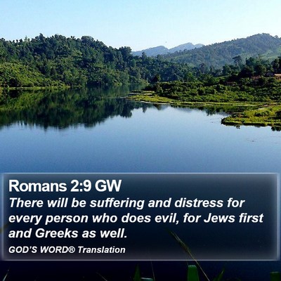 Romans 2:9 GW Bible Verse Image
