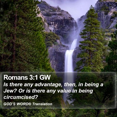 Romans 3:1 GW Bible Verse Image