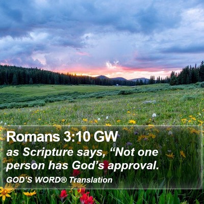 Romans 3:10 GW Bible Verse Image