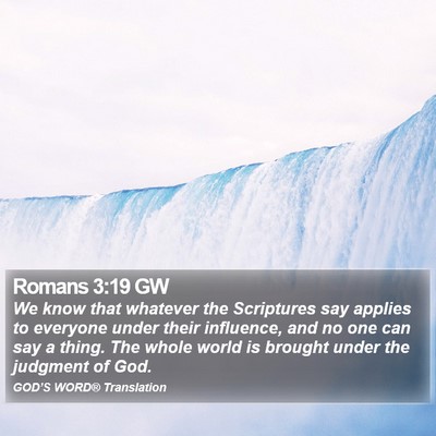 Romans 3:19 GW Bible Verse Image