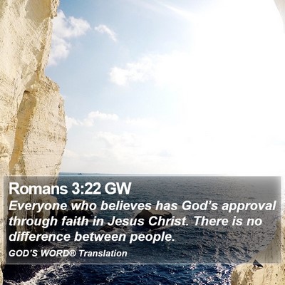 Romans 3:22 GW Bible Verse Image