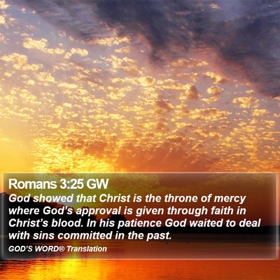 Romans 3:25 GW Bible Verse Image