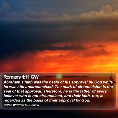 Romans 4:11 GW Bible Verse Image