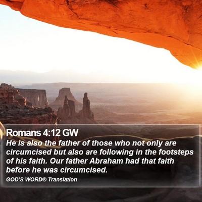 Romans 4:12 GW Bible Verse Image
