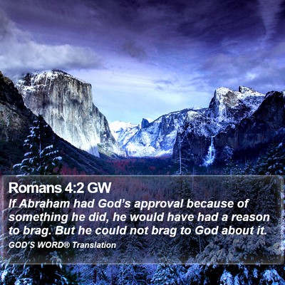 Romans 4:2 GW Bible Verse Image