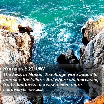 Romans 5:20 GW Bible Verse Image