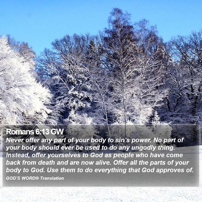 Romans 6:13 GW Bible Verse Image