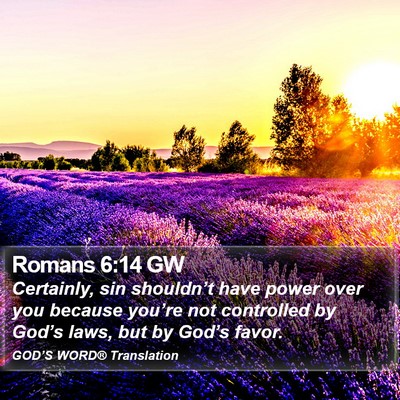 Romans 6:14 GW Bible Verse Image