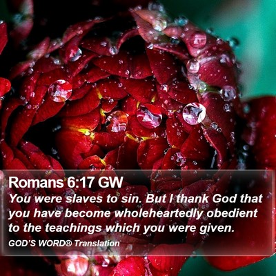 Romans 6:17 GW Bible Verse Image