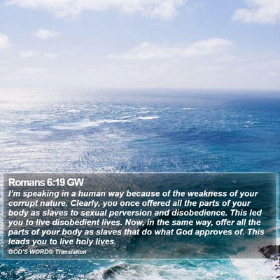 Romans 6:19 GW Bible Verse Image