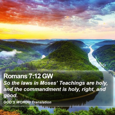 Romans 7:12 GW Bible Verse Image