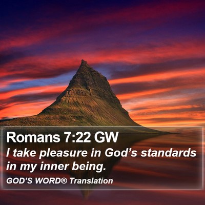Romans 7:22 GW Bible Verse Image