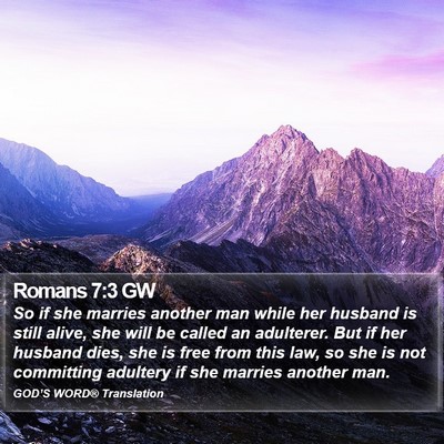 Romans 7:3 GW Bible Verse Image