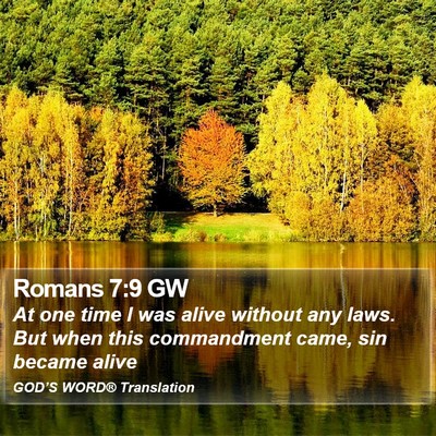 Romans 7:9 GW Bible Verse Image
