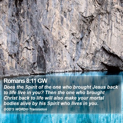 Romans 8:11 GW Bible Verse Image