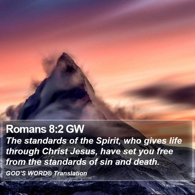 Romans 8:2 GW Bible Verse Image