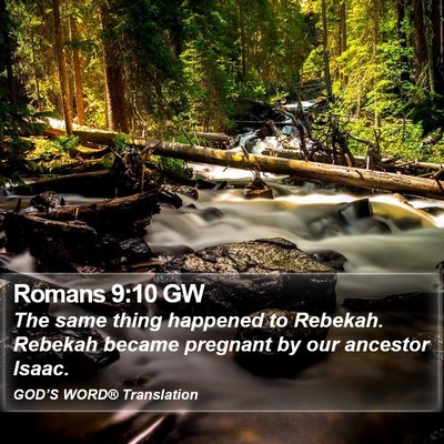 Romans 9:10 GW Bible Verse Image