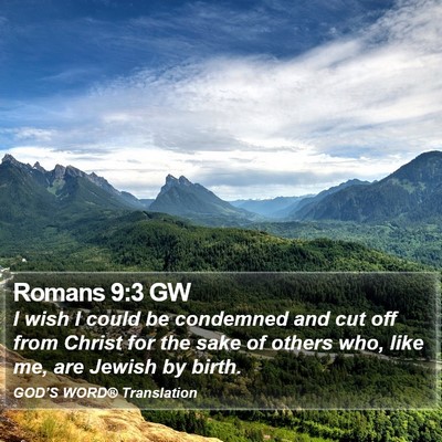 Romans 9:3 GW Bible Verse Image