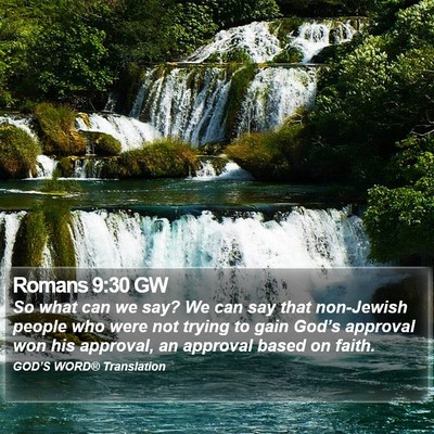 Romans 9:30 GW Bible Verse Image