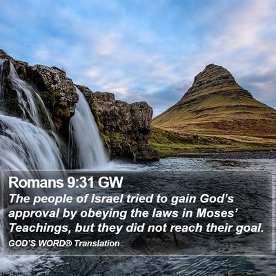 Romans 9:31 GW Bible Verse Image