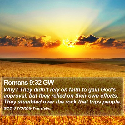 Romans 9:32 GW Bible Verse Image