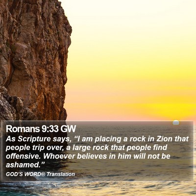 Romans 9:33 GW Bible Verse Image