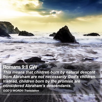 Romans 9:8 GW Bible Verse Image