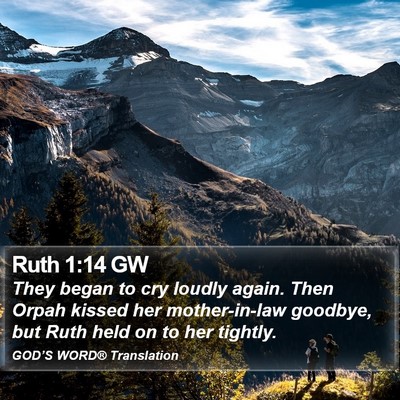 Ruth 1:14 GW Bible Verse Image
