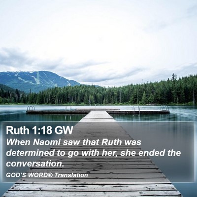 Ruth 1:18 GW Bible Verse Image