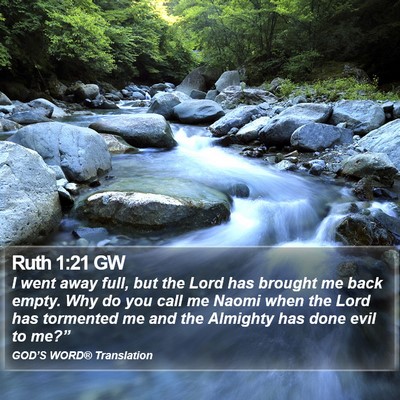 Ruth 1:21 GW Bible Verse Image