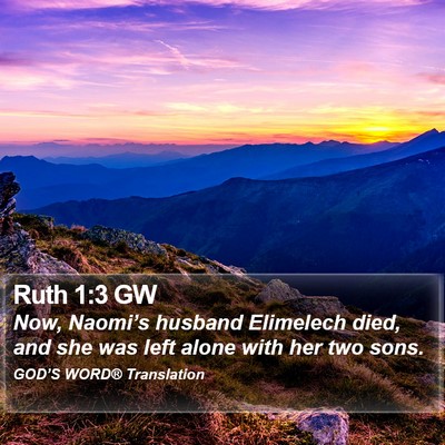 Ruth 1:3 GW Bible Verse Image