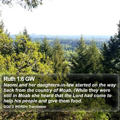 Ruth 1:6 GW Bible Verse Image