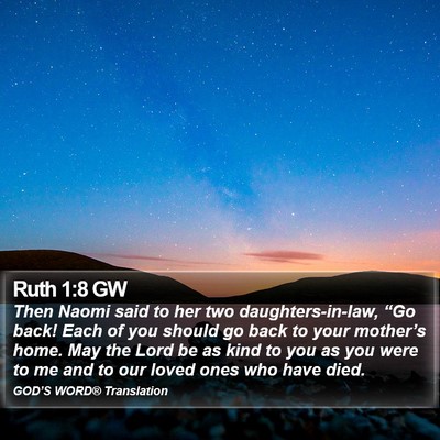 Ruth 1:8 GW Bible Verse Image