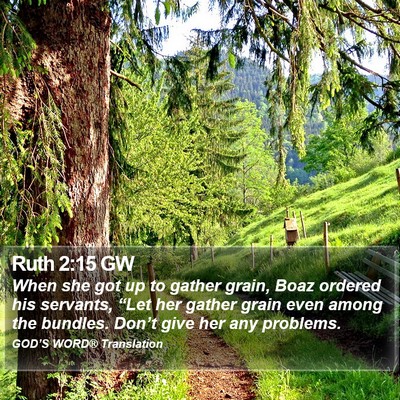 Ruth 2:15 GW Bible Verse Image