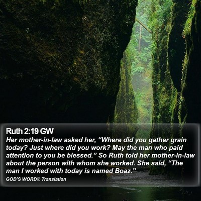 Ruth 2:19 GW Bible Verse Image