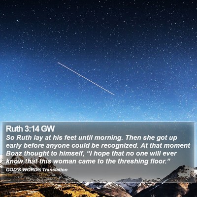 Ruth 3:14 GW Bible Verse Image