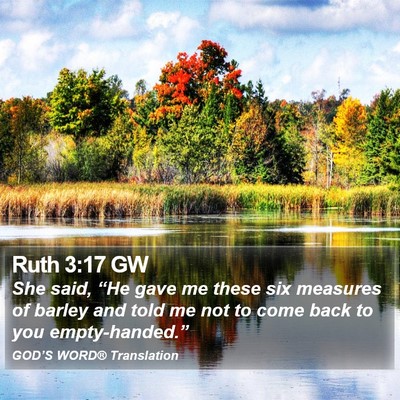 Ruth 3:17 GW Bible Verse Image