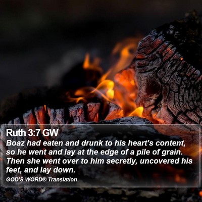 Ruth 3:7 GW Bible Verse Image
