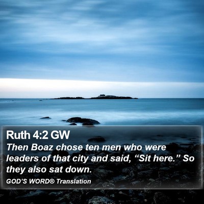 Ruth 4:2 GW Bible Verse Image