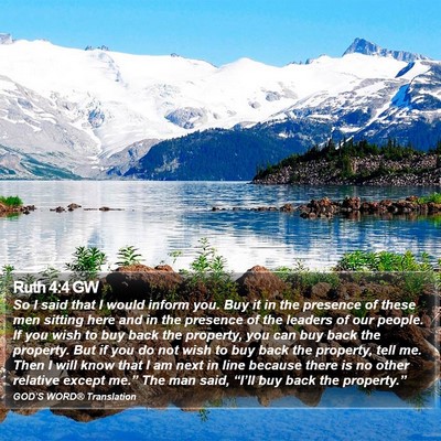 Ruth 4:4 GW Bible Verse Image