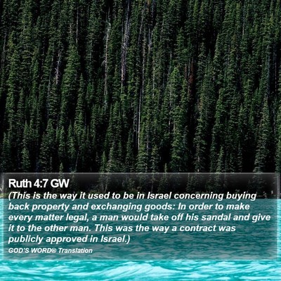 Ruth 4:7 GW Bible Verse Image