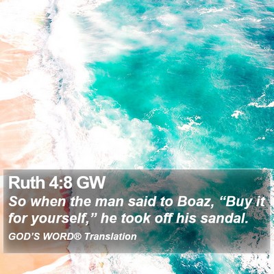 Ruth 4:8 GW Bible Verse Image