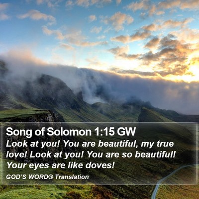 Song of Solomon 1:15 GW Bible Verse Image