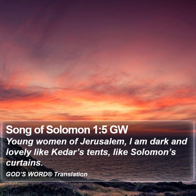 Song of Solomon 1:5 GW Bible Verse Image