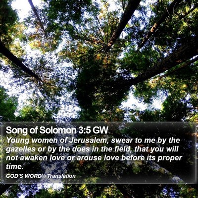 Song of Solomon 3:5 GW Bible Verse Image