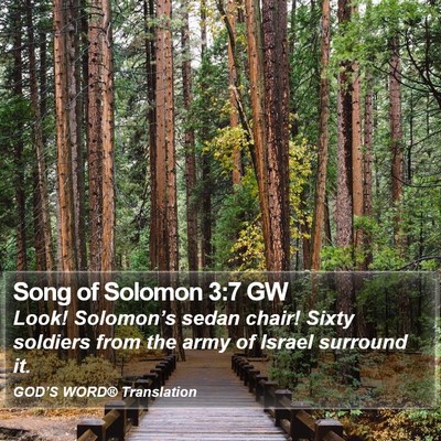 Song of Solomon 3:7 GW Bible Verse Image