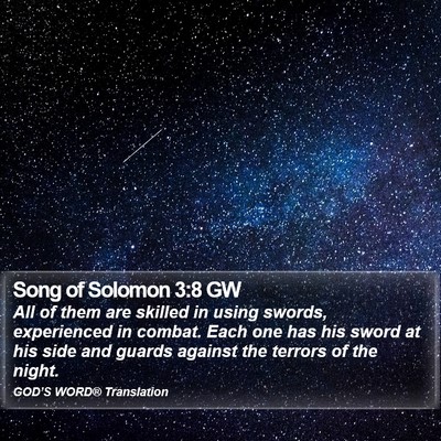 Song of Solomon 3:8 GW Bible Verse Image