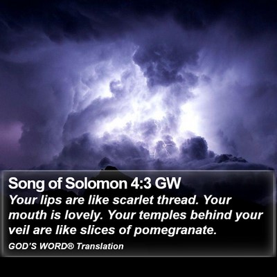 Song of Solomon 4:3 GW Bible Verse Image