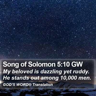 Song of Solomon 5:10 GW Bible Verse Image
